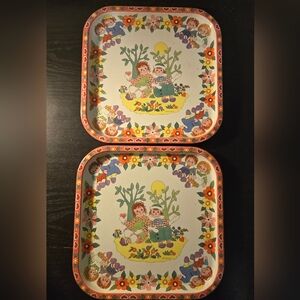 Raggedy Ann And Andy Metal Tray